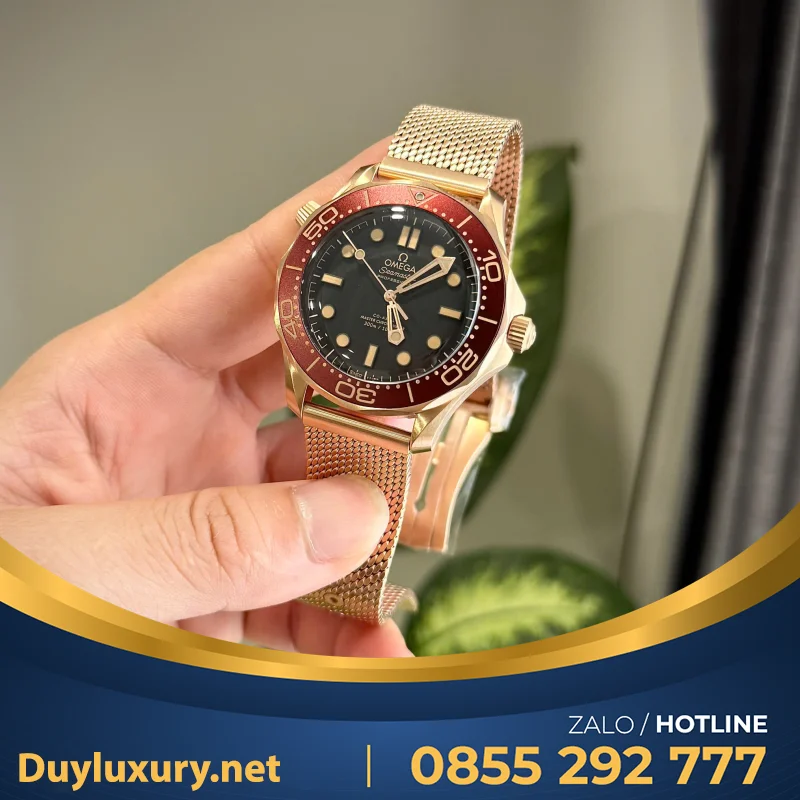 Đồng Hồ Omega Seamaster Diver 300M Co-Axial Master Chronometer Gold Rep 11 Xưởng VS 42mm