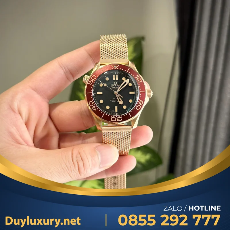 Đồng Hồ Omega Seamaster Diver 300M Co-Axial Master Chronometer Gold Rep 11 Xưởng VS 42mm