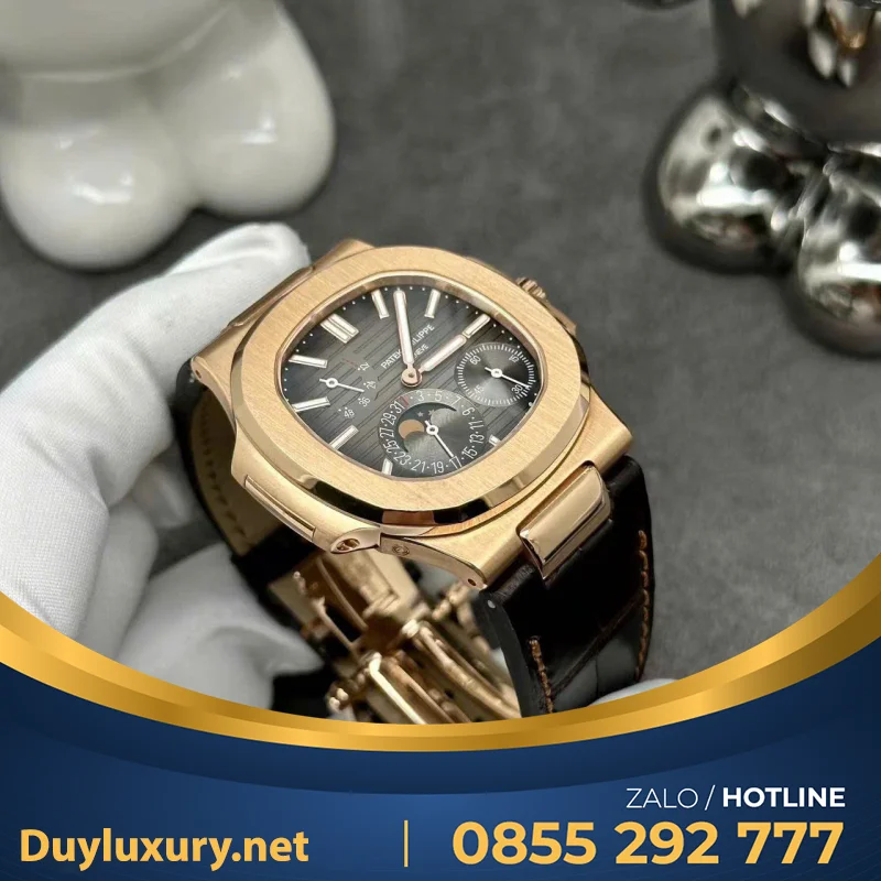 Đồng Hồ Patek Philippe 1:1 Nautilus 5712R Chế Tác Vàng Đúc 18k 40mm