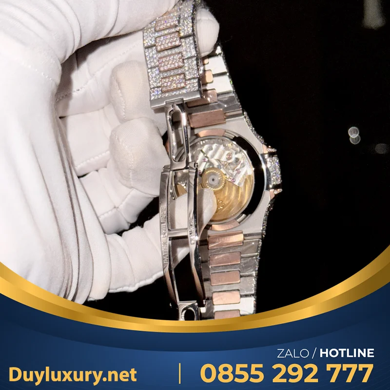 Đồng Hồ Patek Philippe 5980 Chế Tác Bọc Vàng Full Moissanite 40mm