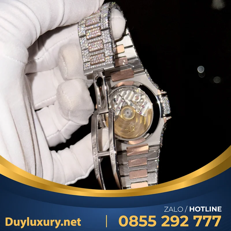 Đồng Hồ Patek Philippe 5980 Chế Tác Bọc Vàng Full Moissanite 40mm