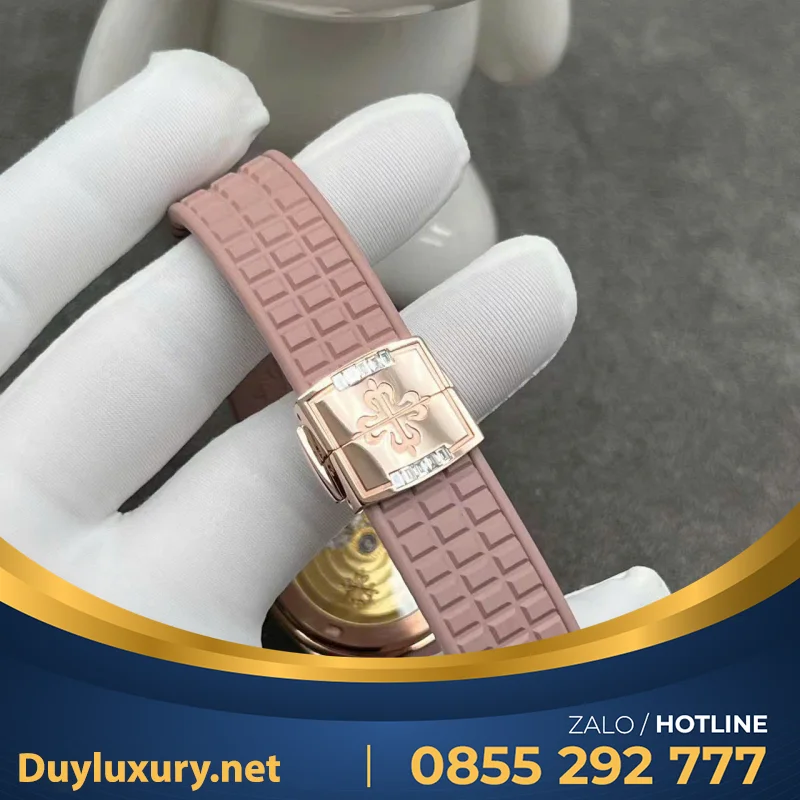 Đồng Hồ Patek Philippe Aquanaut 5062 Bọc Vàng Hồng 18k Rainbow Benzel  35.6mm