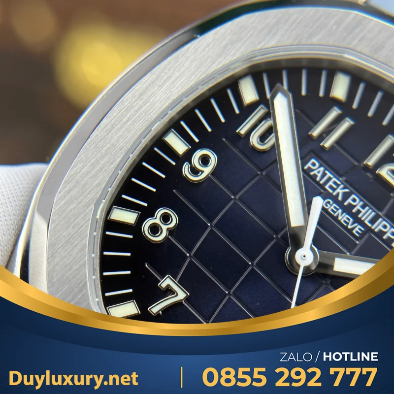 Đồng Hồ Patek Philippe Aquanaut 5168G Màu Xanh Blue Chế Tác Tinh Chỉnh Mặt Số + Kim + Máy Móc Chuẩn Auth 42.2Mm