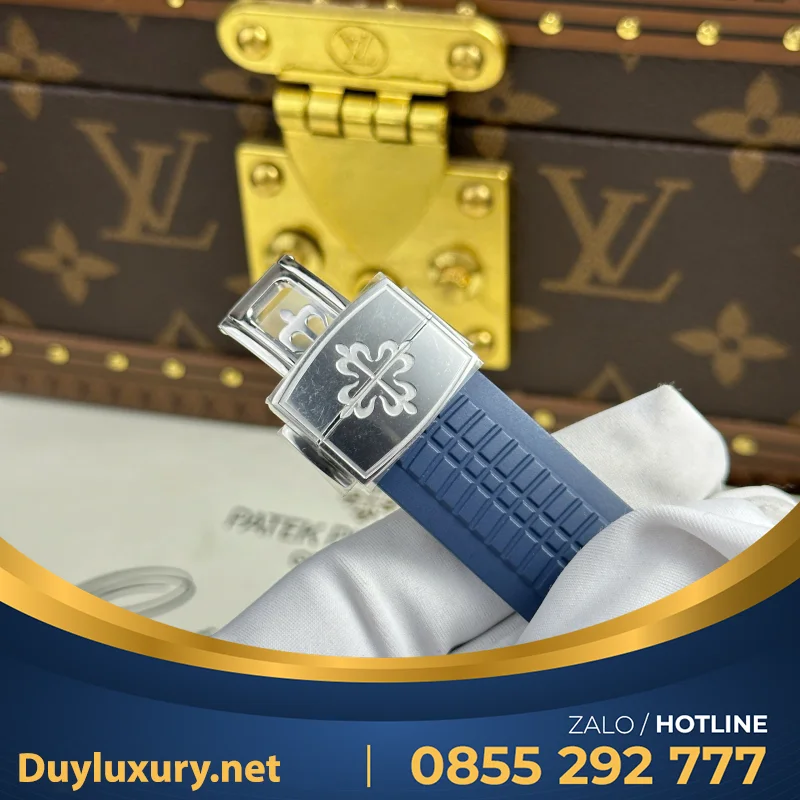Đồng Hồ Patek Philippe Aquanaut 5168G Màu Xanh Blue Chế Tác Tinh Chỉnh Mặt Số + Kim + Máy Móc Chuẩn Auth 42.2Mm