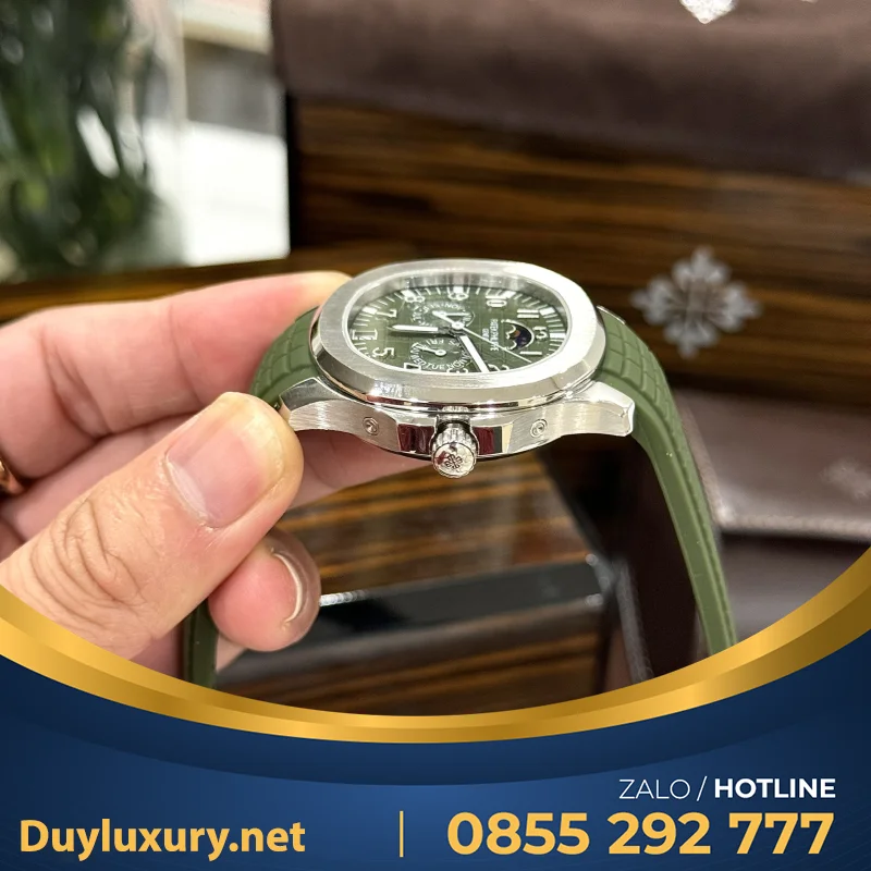 Đồng Hồ Patek Philippe Aquanaut 5261G Màu Xanh Lá Cây Replica Cao Cấp Nhất 40mm