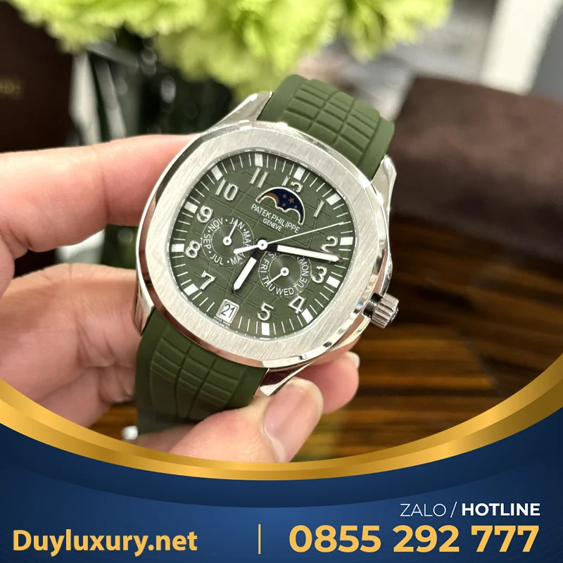 Đồng Hồ Patek Philippe Aquanaut 5261G Màu Xanh Lá Cây Replica Cao Cấp Nhất 40mm