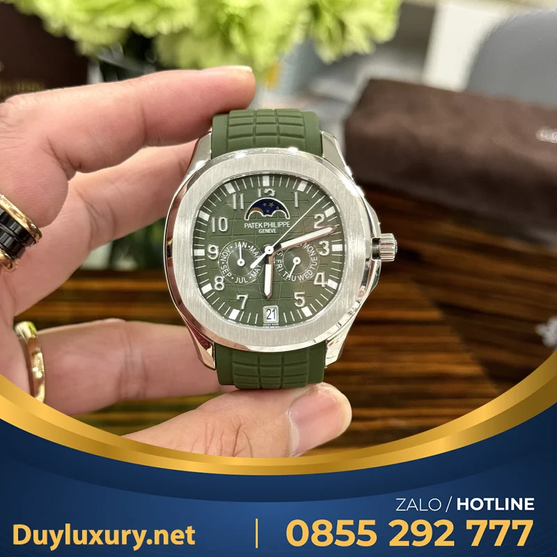 Đồng Hồ Patek Philippe Aquanaut 5261G Màu Xanh Lá Cây Replica Cao Cấp Nhất 40mm