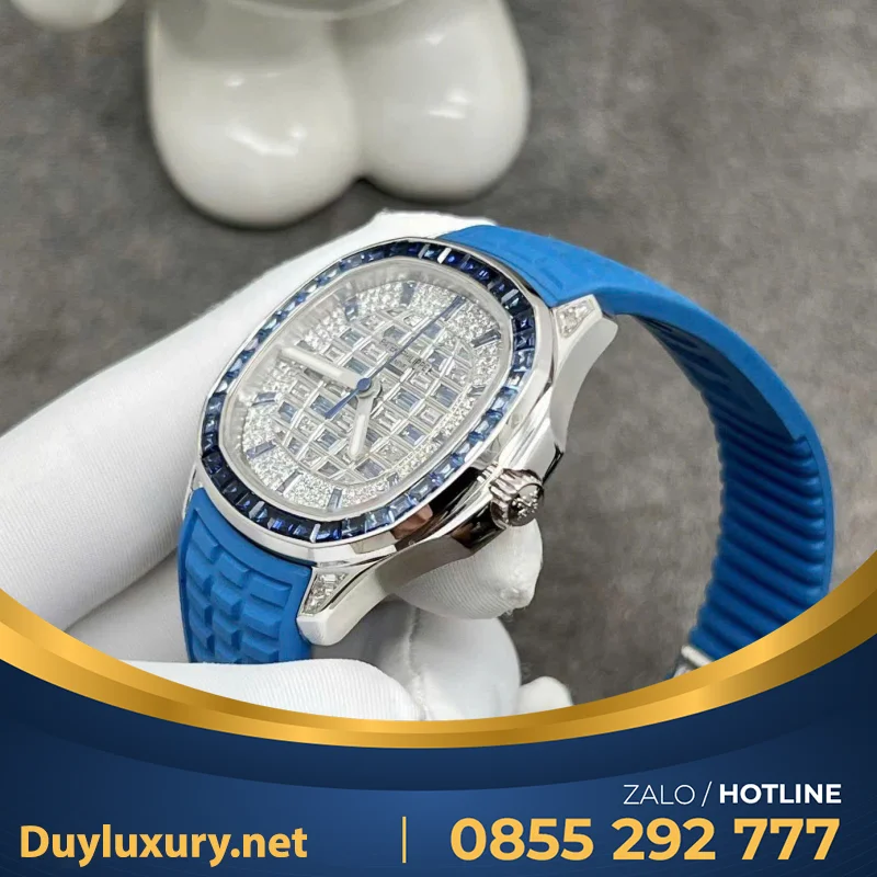 Đồng Hồ Patek Philippe Aquanaut Luce 5268/461G Chế Tác Vàng Trắng 18k Kim Cương Thiên Nhiên 38.8 mm