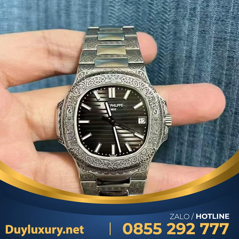 Đồng hồ Patek Philippe Nautilus 5711/1500A Chế Tác Hoa Văn Đính Kim Cương