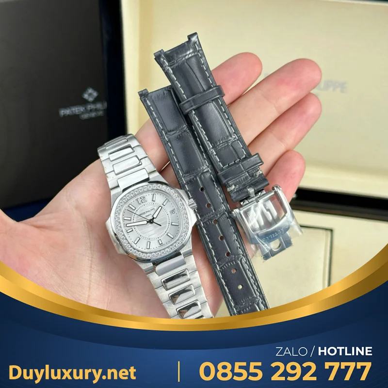 Đồng Hồ Patek Philippe Nữ Dây Kim Loại Nautilus 7010 Đính Đá 32Mm
