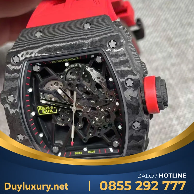 Đồng Hồ Richard mille 35-01 Chế tác vỏ Carbon Nhà Máy BBR 2024 45mm