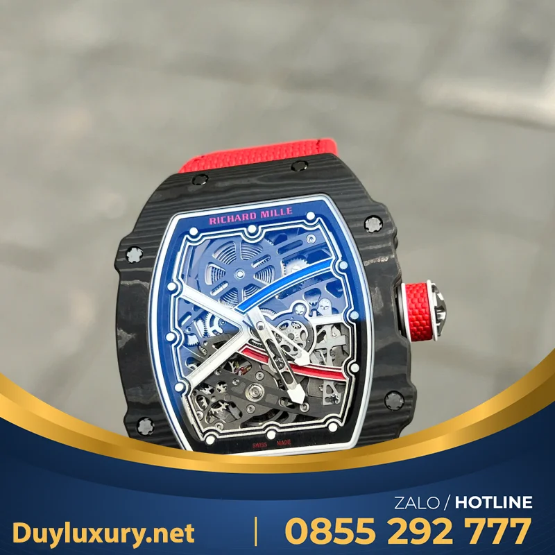 Đồng Hồ Richard Mille Chế Tác RM67-02 Vỏ Carbon Sebastien Ogier automatic Fake  38.7×47.52mm
