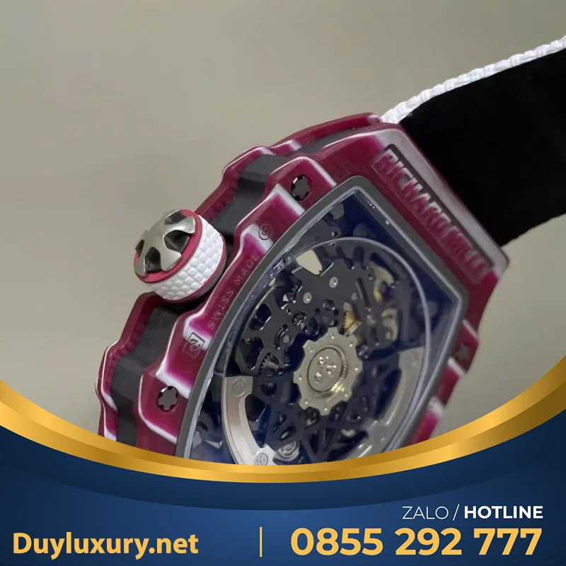 Đồng Hồ Richard Mille Rm 67-02 Red Carbon Tpt Vỏ Cong Bản Nâng Cấp Mới Nhất