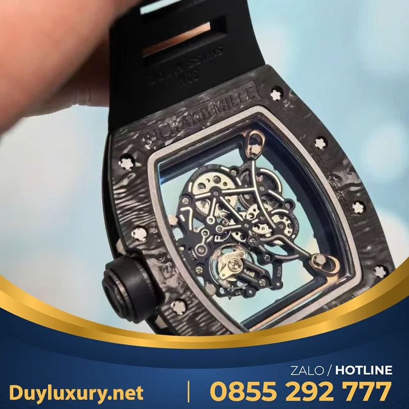 Đồng Hồ Richard Mille RM055 Chế tác vàng khối 18k kim cương thiên nhiên 45mm