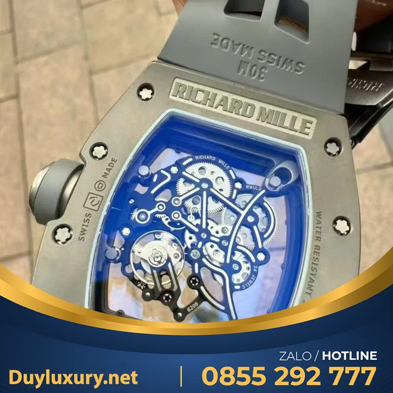 Đồng Hồ Richard Mille RM055 Gray Titanium Custom Movement  45mm