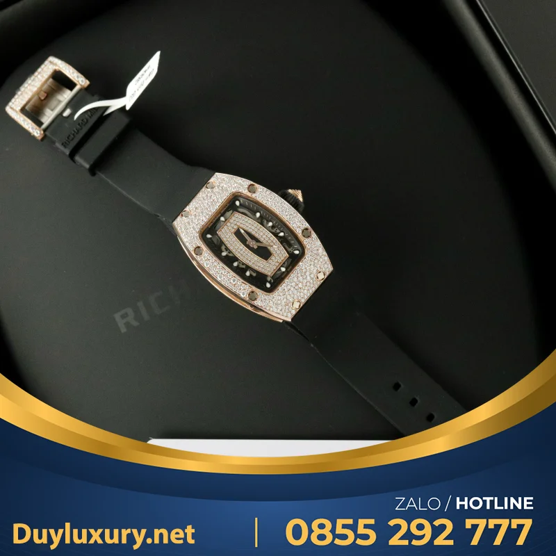 Đồng Hồ Richard Mille RM07-01 Replica 11 Nữ Đính Đá Dây Cao Su Xưởng ZF 36mm