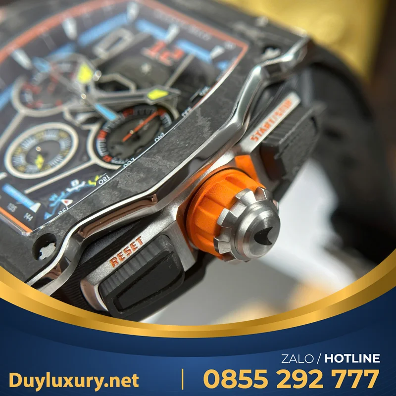 Đồng Hồ Richard Mille Rm65-01 Chế Tác Vỏ Carbon Dây Cao Su Đen 44,5×49,9Mm