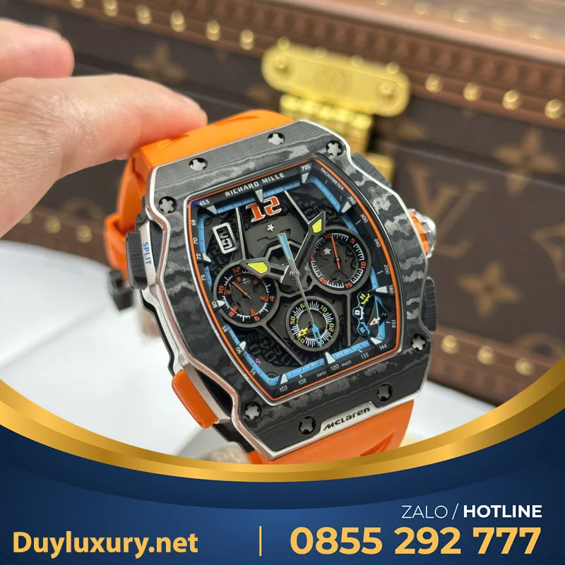 Đồng Hồ Richard Mille Rm65-01 Chế Tác Vỏ Carbon Dây Cao Su Đen 44,5×49,9Mm