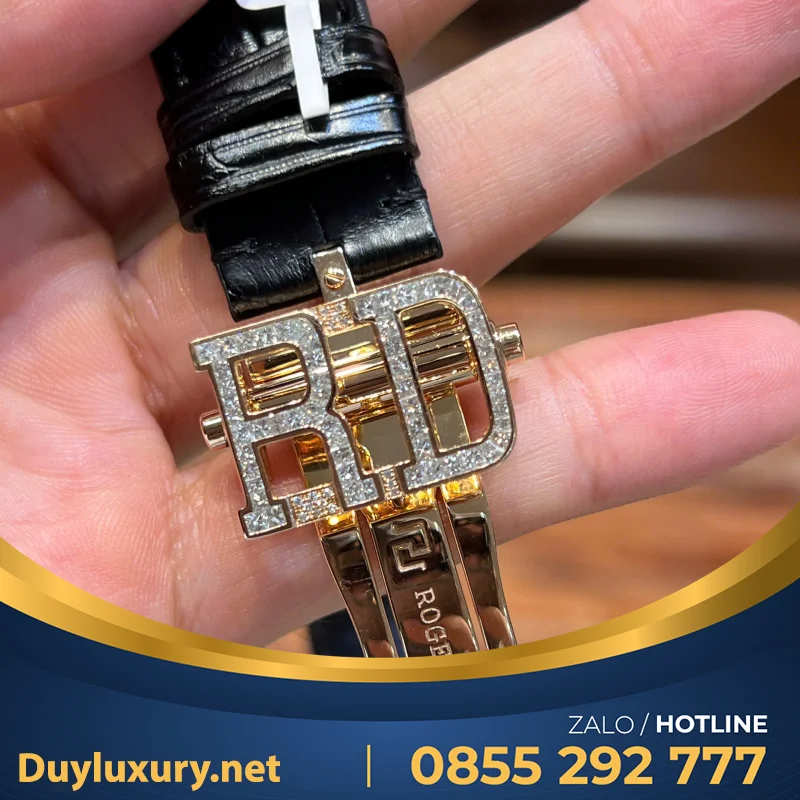Đồng Hồ Roger Dubuis Chế Tác Vàng Hồng 18k Kim Cương Thiên Nhiên