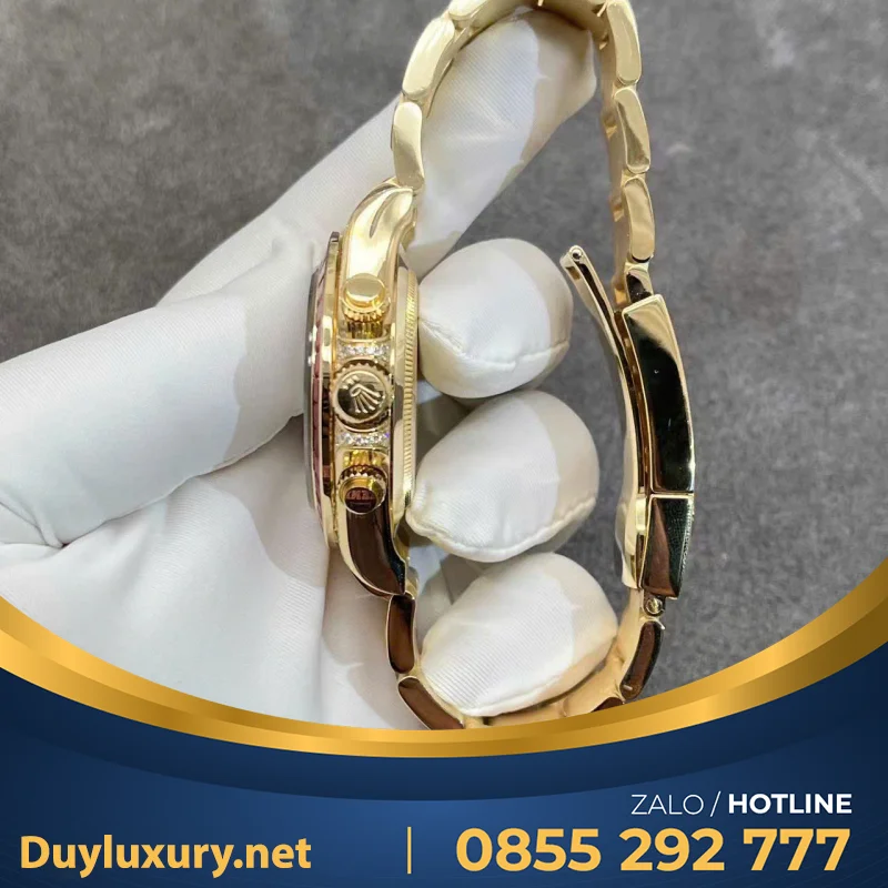Đồng Hồ Rolex Chế Tác Daytona 126598TRU Vàng 18K Nguyên Khối + Ruby + Kim Cương Tự Nhiên 40mm