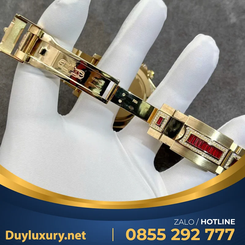 Đồng Hồ Rolex Chế Tác Daytona 126598TRU Vàng 18K Nguyên Khối + Ruby + Kim Cương Tự Nhiên 40mm