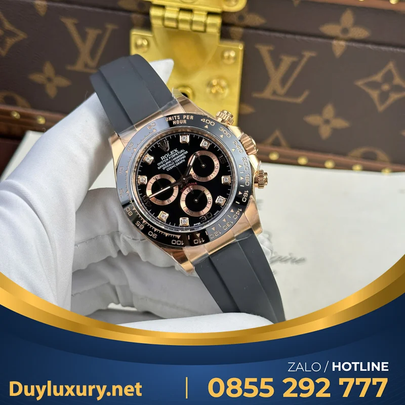 Đồng Hồ Rolex Cosmograph Daytona 116515LN Replica 11 Vàng Hồng BTF 40mm