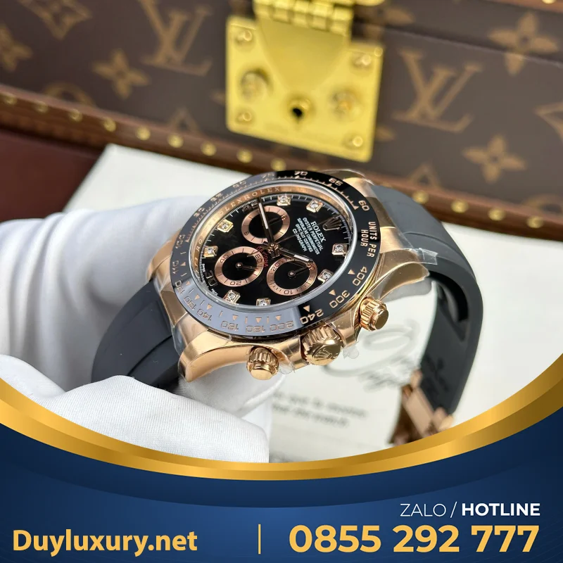 Đồng Hồ Rolex Cosmograph Daytona 116515LN Replica 11 Vàng Hồng BTF 40mm