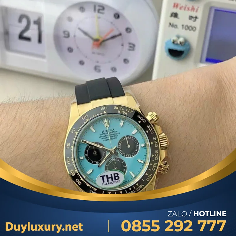 Đồng Hồ Rolex Cosmograph Daytona 126518LN Replica 11 Mặt Xanh Ngọc Lam Xưởng THB 40mm