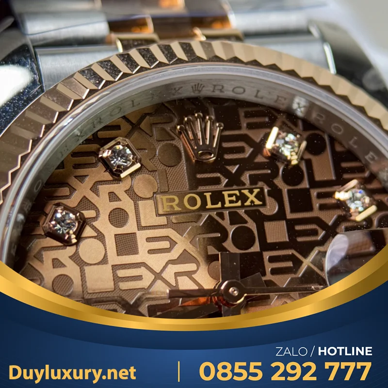 Đồng Hồ Rolex Datejust 126234 Mặt Số Vi Tính Màu Hồng Chế Tác Nhà Máy Clean 36Mm