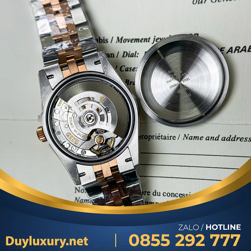 Đồng Hồ Rolex Datejust 126234 Mặt Số Vi Tính Màu Hồng Chế Tác Nhà Máy Clean 36Mm