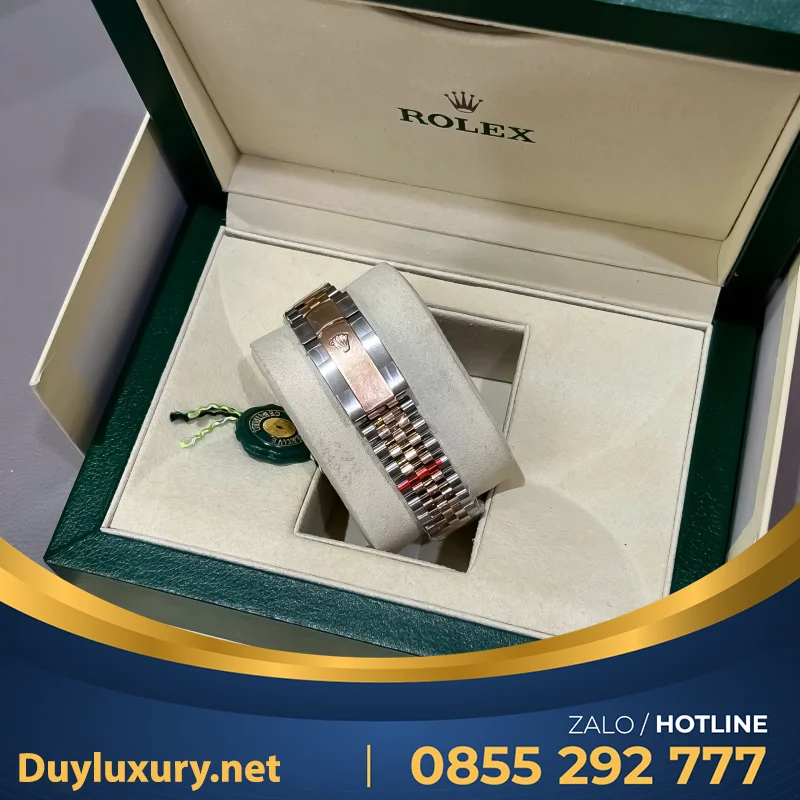 Đồng Hồ Rolex Datejust 126331 Replica 11 Mặt Chocolate Cọc Số Đính Đá 41Mm