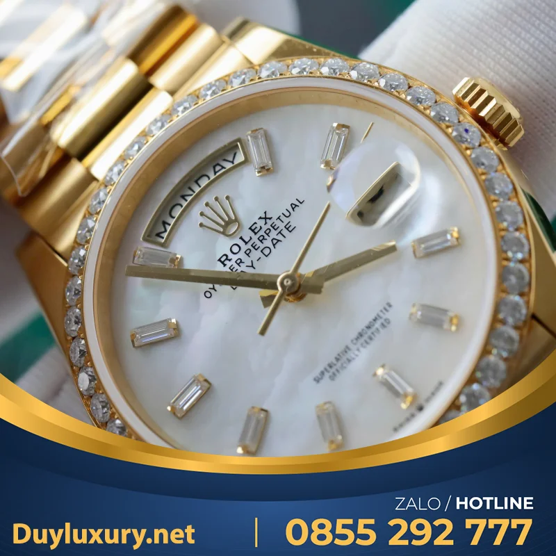 Đồng Hồ Rolex DateJust 278285 Replica 1:1 Nữ Bọc Vàng Đính Đá Swarovski 31mm