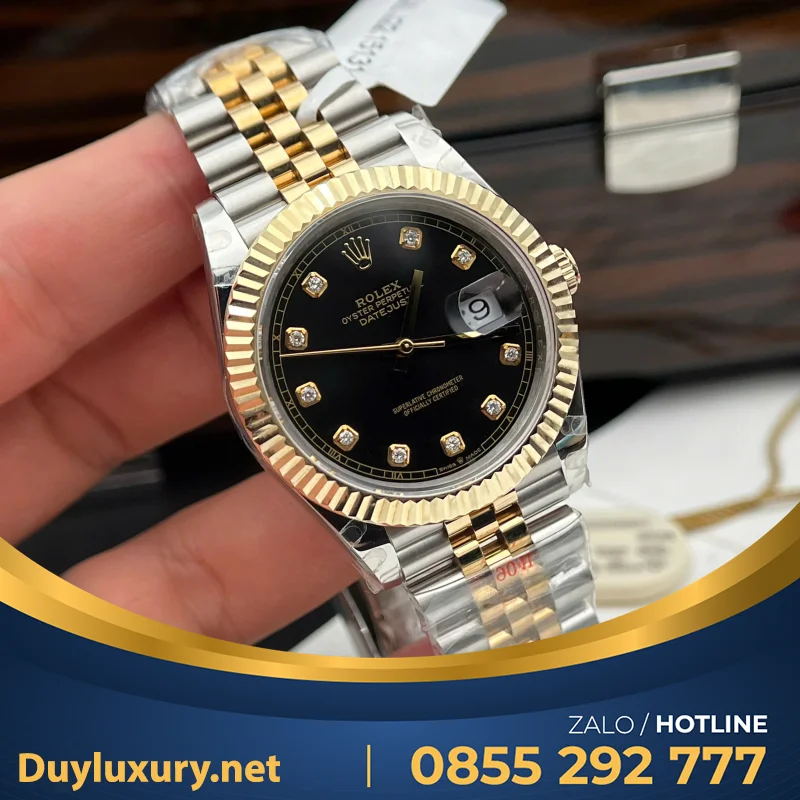 Đồng Hồ Rolex Datejust Nam Chế Tác Bọc Vàng 18K Nhà Máy Gm 41Mm