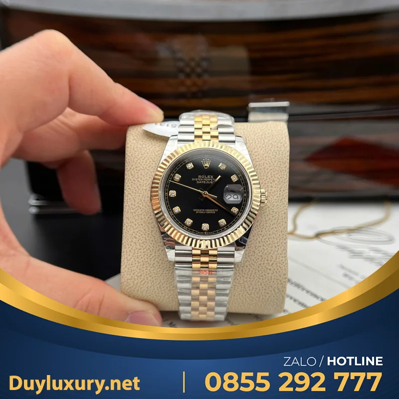 Đồng Hồ Rolex Datejust Nam Chế Tác Bọc Vàng 18K Nhà Máy Gm 41Mm