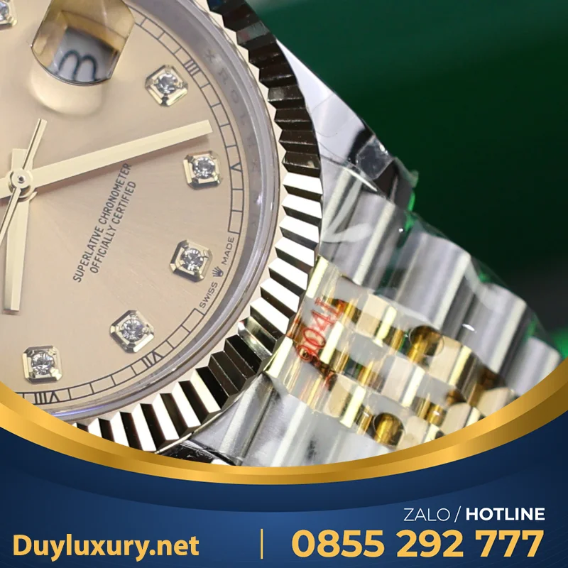 Đồng Hồ Rolex Datejust Nam Chế Tác Bọc Vàng 18K Nhà Máy Gm 41Mm