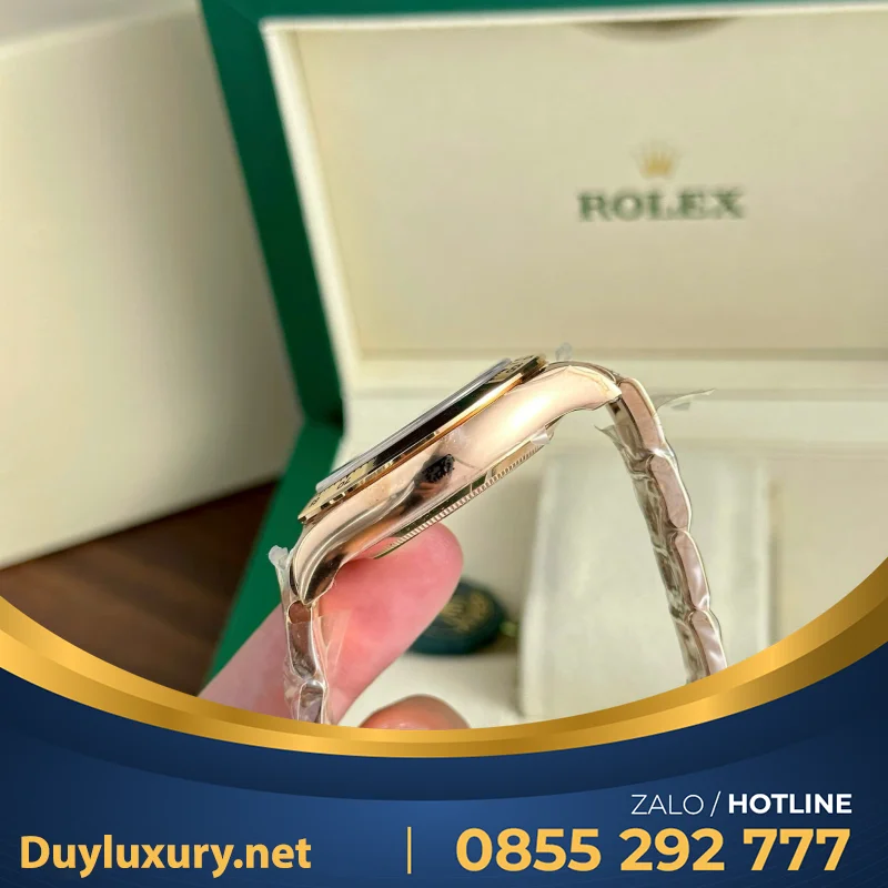 Đồng Hồ Rolex Daytona 116505 Vàng Hồng Cọc Số Đính Đá Nhà Máy Clean 40mm