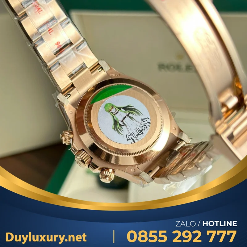Đồng Hồ Rolex Daytona 116505 Vàng Hồng Cọc Số Đính Đá Nhà Máy Clean 40mm