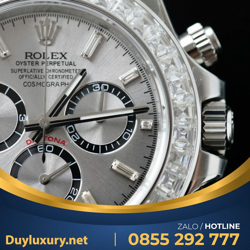 Đồng Hồ Rolex Daytona 126500LN Chế Tác Mặt Độ - Kim Moiss Baguette HK 4131 40mm