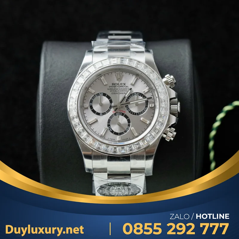 Đồng Hồ Rolex Daytona 126500LN Chế Tác Mặt Độ - Kim Moiss Baguette HK 4131 40mm