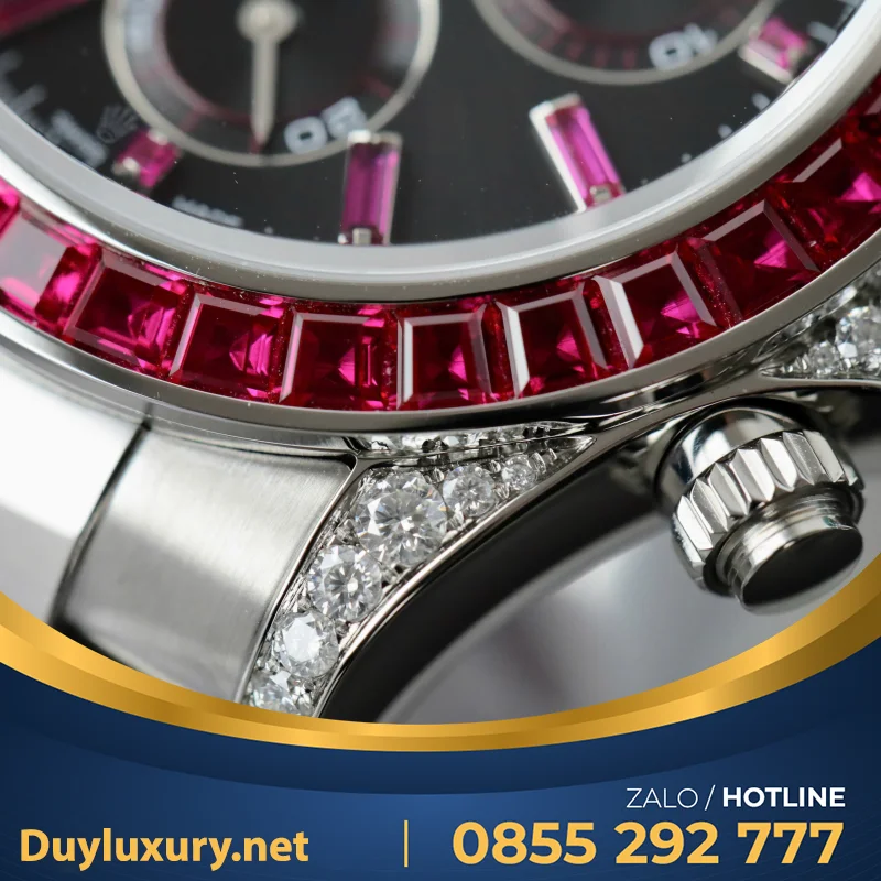 Đồng Hồ Rolex Daytona 126599TRU Vàng Trắng 18K Nguyên Khối + Ruby + Kim Cương Tự Nhiên 40mm