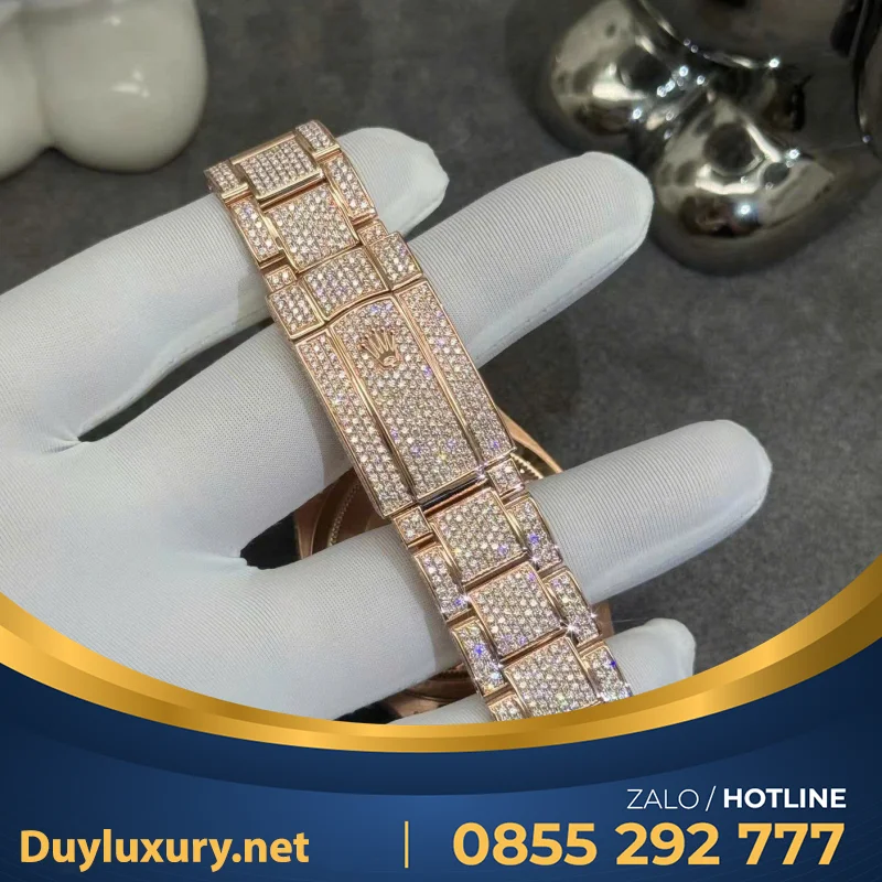 Đồng Hồ Rolex Sky Dweller 326959TBR Chế Tác Vàng Hồng 18k Kim Cương Thiên Nhiên 42mm