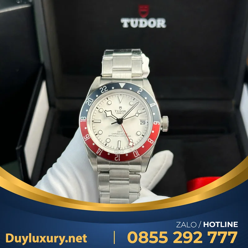Đồng Hồ Tudor Black Bay GMT Mặt Trắng Replica 1 1 Nhà Máy ZF 41mm