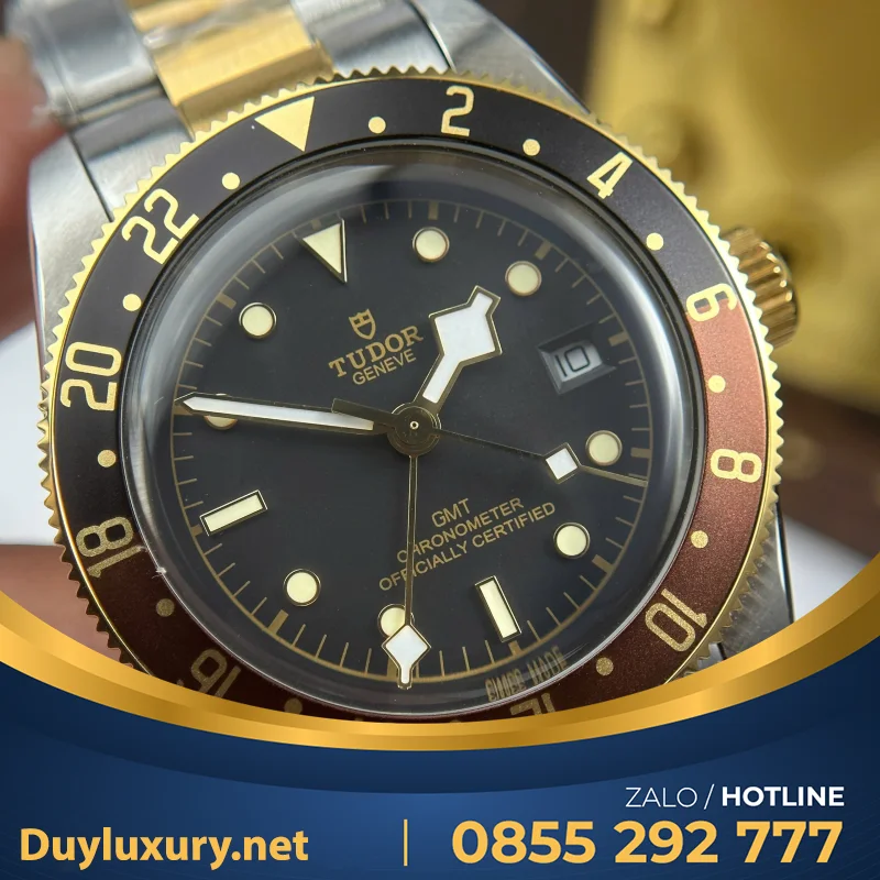Đồng Hồ Tudor Replica 11 Black Bay Gmt S&Amp;G M79833Mn Mặt Đen Dây Kim Loại Xưởng Zf 41Mm