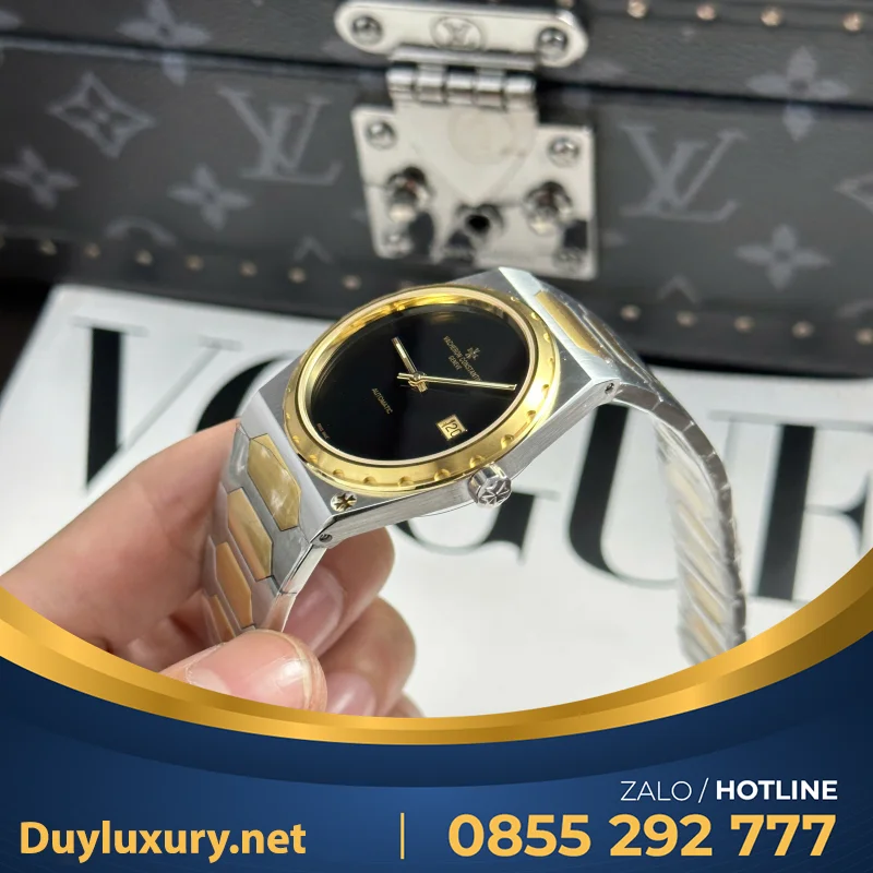 Đồng Hồ Vacheron Constantin Historiques 222 Fake 11 Demi Vàng Dây Kim Loại 8F 37Mm