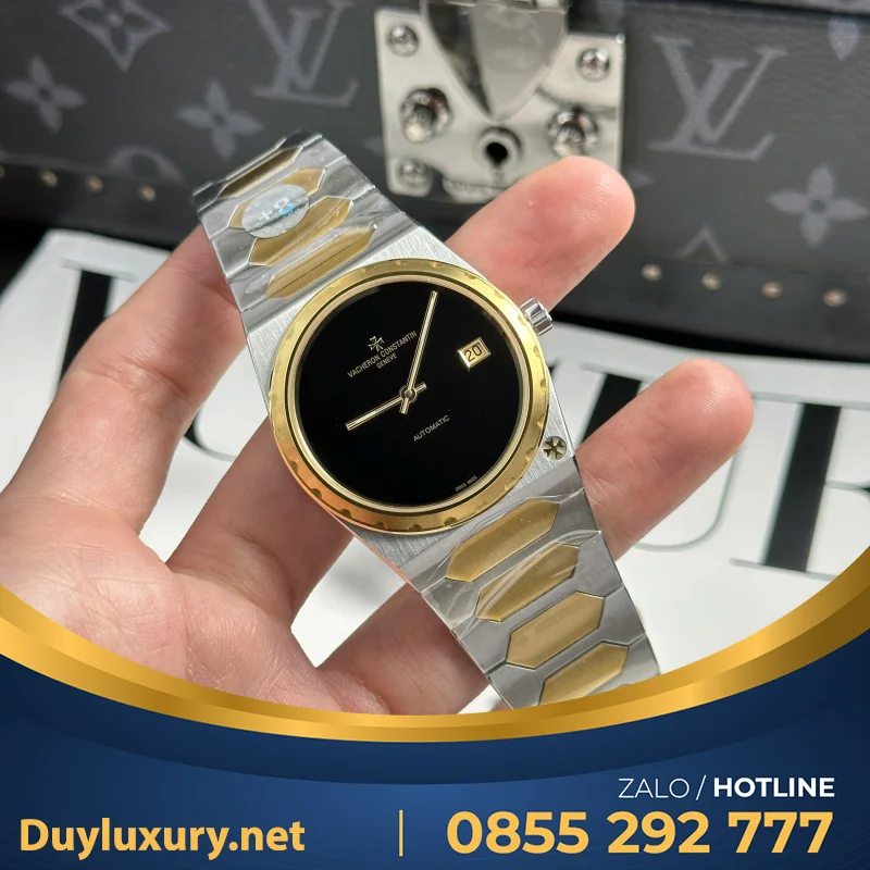 Đồng Hồ Vacheron Constantin Historiques 222 Fake 11 Demi Vàng Dây Kim Loại 8F 37Mm