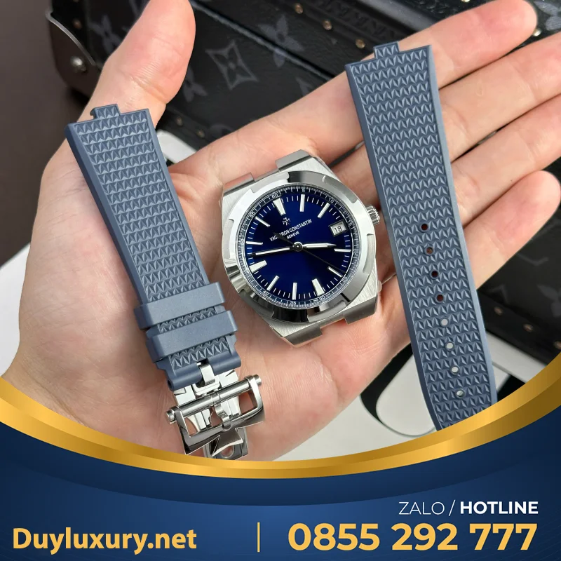 Đồng Hồ Vacheron Constantin Overseas 4500V Mặt Xanh Dây Da Nhà Máy PPF 41mm