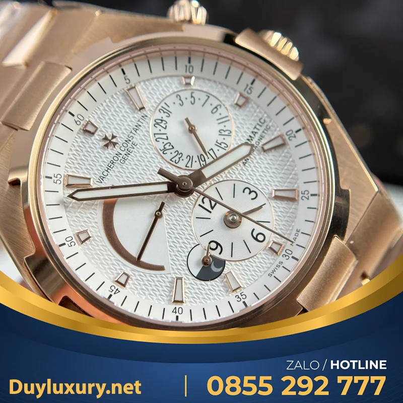 Đồng Hồ Vacheron Constantin Overseas Dual Time 47450 Chế Tác Mặt Trắng 9F 42mm