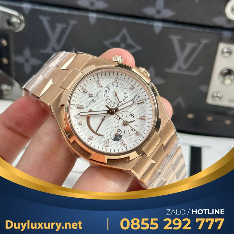 Đồng Hồ Vacheron Constantin Overseas Dual Time 47450 Chế Tác Mặt Trắng 9F 42mm