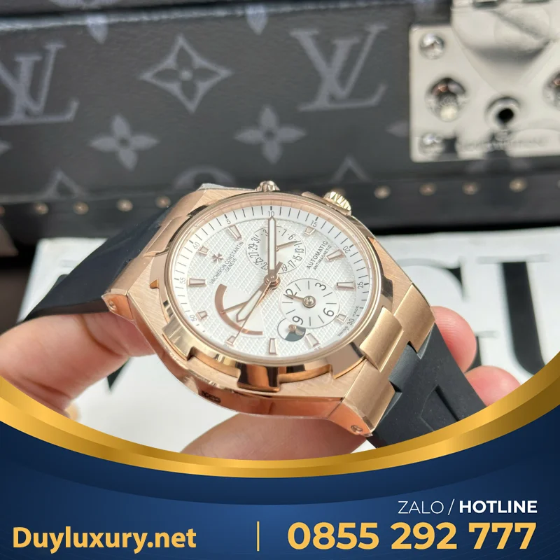 Đồng Hồ Vacheron Constantin Replica 11 Overseas Dual Time 47450 Mạ Vàng Hồng Xưởng 9F 42mm