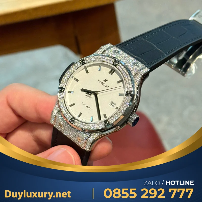 Hb Classic Fusion Aps Độ Full Hơn 300 Viên Moissanite Size 42Mm